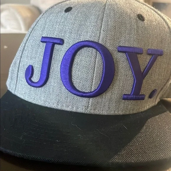 Gray and Black JOY Cap with Purple Accents - Picture 2 of 4